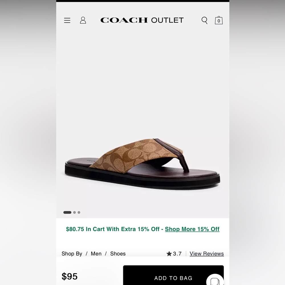 Brand new COACH men’s sandals!